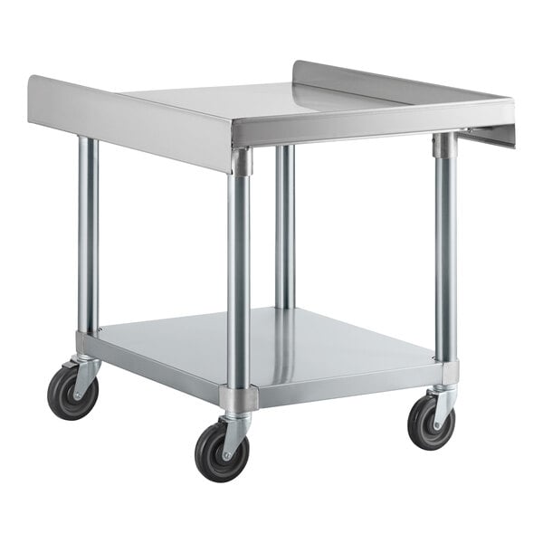 Regency 30" x 24" 16 Gauge Stainless Steel Equipment Stand with Galvanized Undershelf and Casters