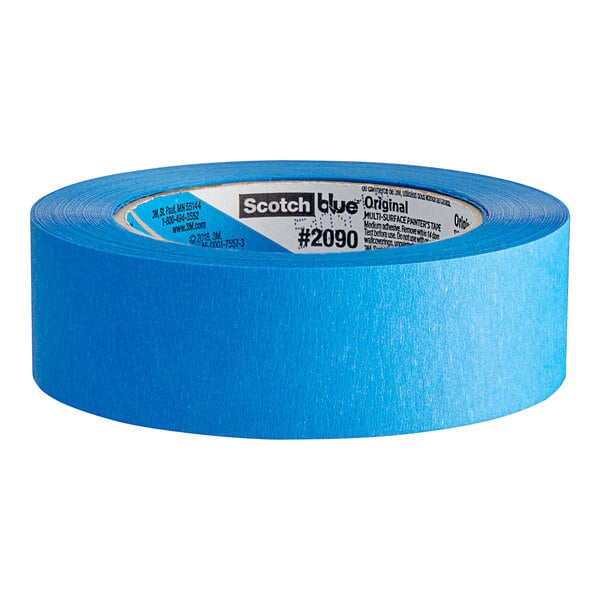 A 3-pack of 3M ScotchBlue blue painter's tape on a white background.