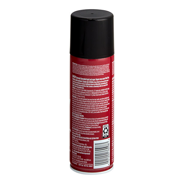 A close-up of a red 3M Super 77 spray adhesive can with a black cap.