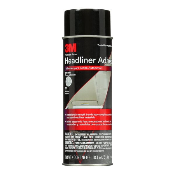 A can of 3M Headliner and Fabric Spray Adhesive.