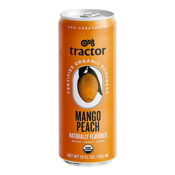 Tractor Beverage Co. Organic Mango Peach Beverage 12 fl. oz. Can - 12/Case