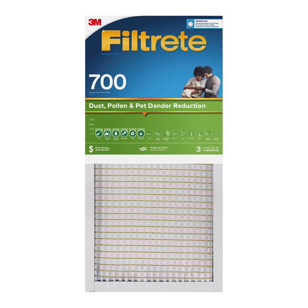 A box of 3M Filtrete MPR 700 air filters with white packaging.