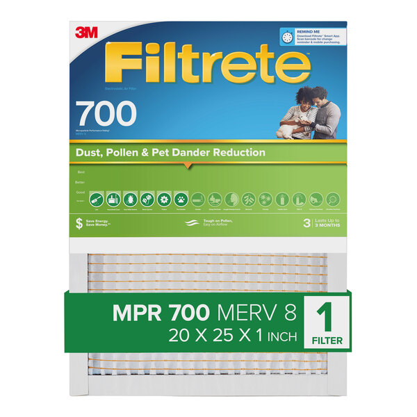 A box of 3M Filtrete MPR 700 air filters.