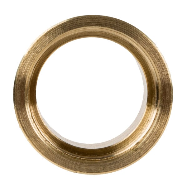 A close-up of a brass ring.