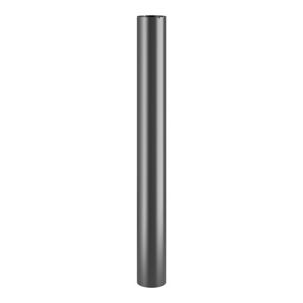 A long black steel table base column.