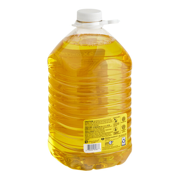 A large jug of Fabuloso all purpose cleaner liquid with a yellow label.