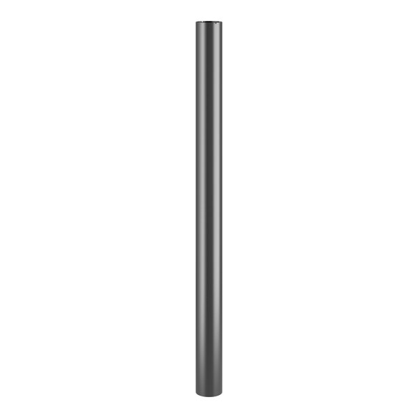 A long black metal cylindrical table base column.
