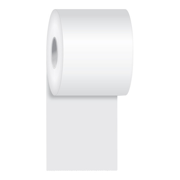 A roll of Iconex MAXStick linerless paper on a white background.