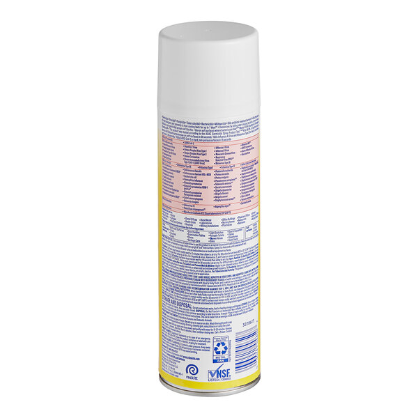 A close-up of a Professional Lysol spray can with a white cap.