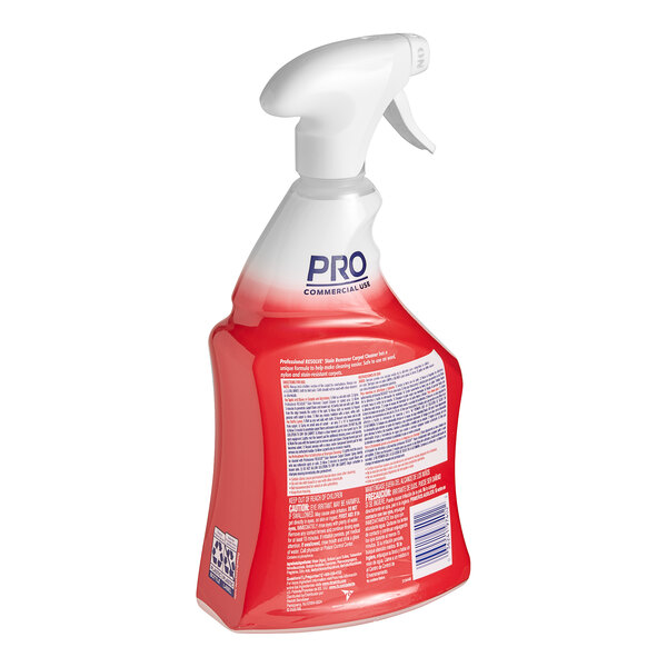 A case of 12 Resolve Stain Remover and Carpet Cleaner bottles with white labels.