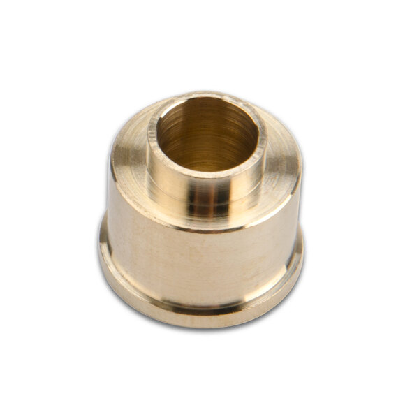 A brass threaded nut.