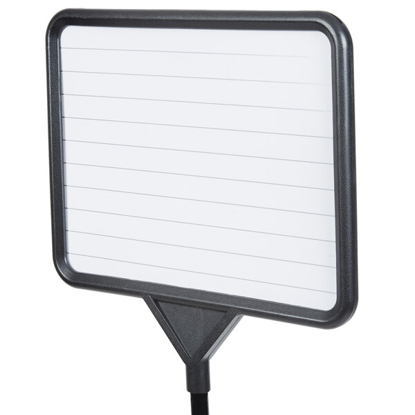 A black Aarco changeable poster sign with white letters on a white background.