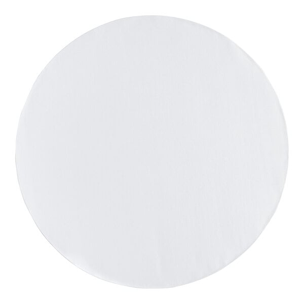 A Baker's Lane white round cake drum with a white border and background.