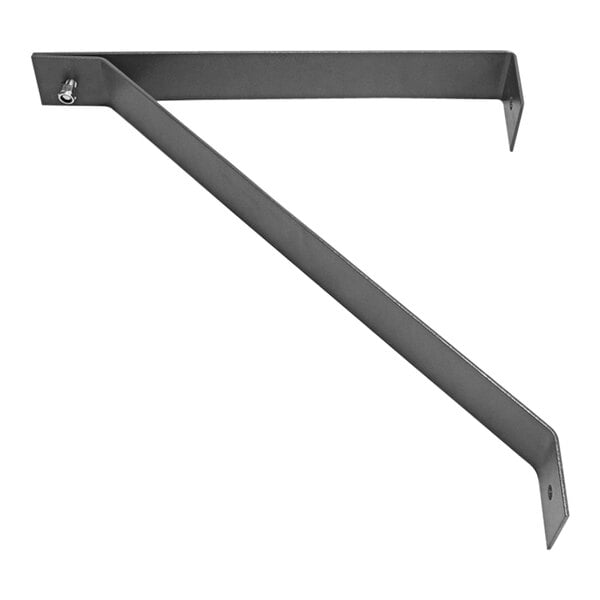 A stainless steel metal bracket for a Patterson industrial fan.