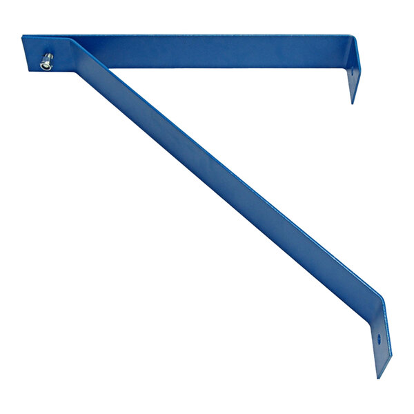 A blue rectangular Patterson Column wall mount.