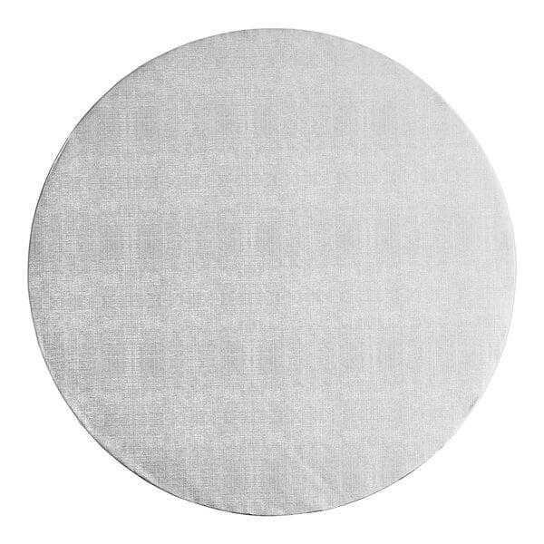 A white round Baker's Lane cake drum.