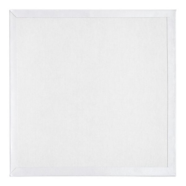 A white square Baker's Lane cake drum.