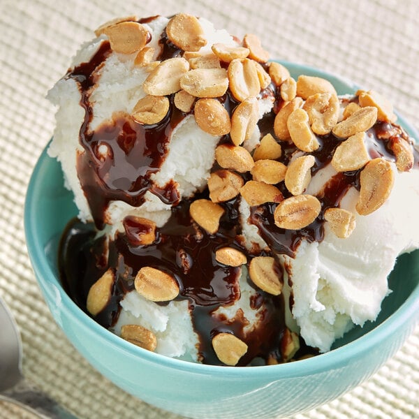 ice cream sundae with nuts