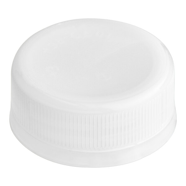 A white plastic Clear Unlined Tamper-Evident Cap.