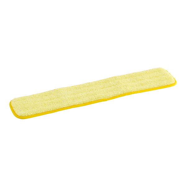 Lavex 24" Yellow Microfiber Hook & Loop Wet / Dry Mop Pad