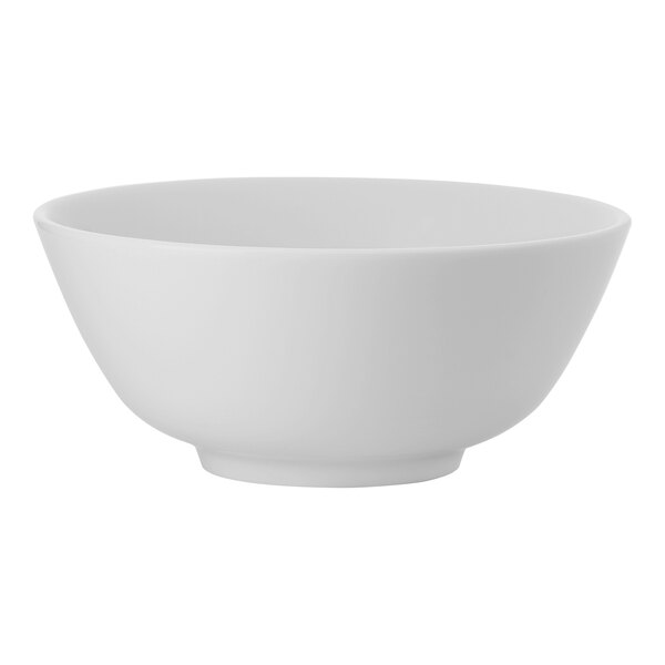 A Luzerne bright white porcelain bowl.