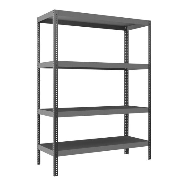 A gray 72" steel upright for Durham Mfg shelving.