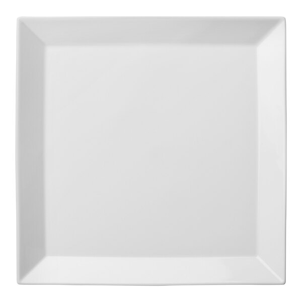 A white square plate.