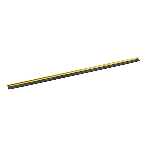 A black and yellow rectangular Ettore Master squeegee channel with a black rubber blade.