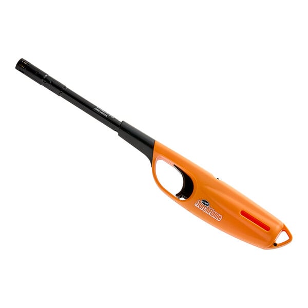 A Scripto Torch Flame Max Wind-Resistant Multi-Purpose Lighter with orange and black accents.