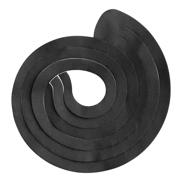 A black coil of SpiroPack black spiral tissue paper.