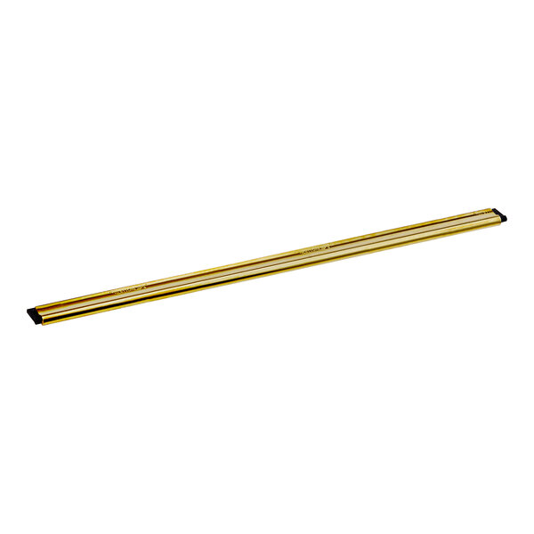 A gold metal Ettore Master squeegee channel with a rubber blade.
