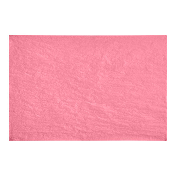 A white background with a pink rectangle of wrinkled pink SatinWrap tissue paper.