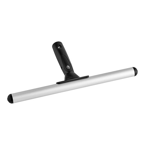 A black and silver Ettore Pro+ Super System 14" T-Bar Strip Window Washer handle.