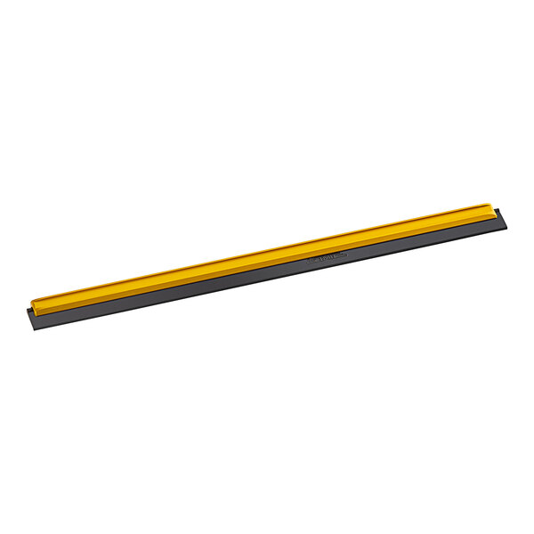 A long rectangular object with a yellow and grey color.