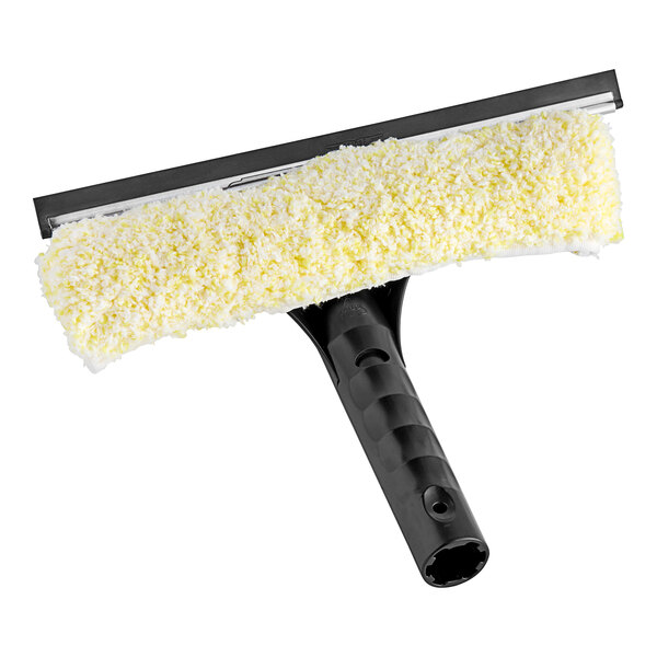 An Ettore squeegee with white and yellow plastic parts and a black and white washer.