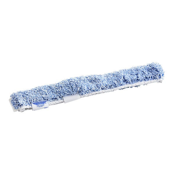 An Ettore blue and white microfiber window washer sleeve.