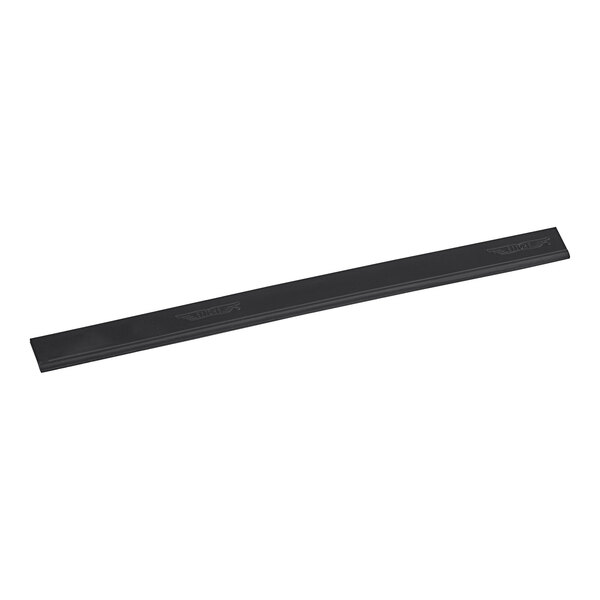 A black rectangular Ettore rubber squeegee blade with a logo on it.