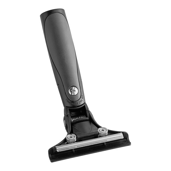 A black and grey Ettore Contour Pro+ 180-degree swivel squeegee handle.