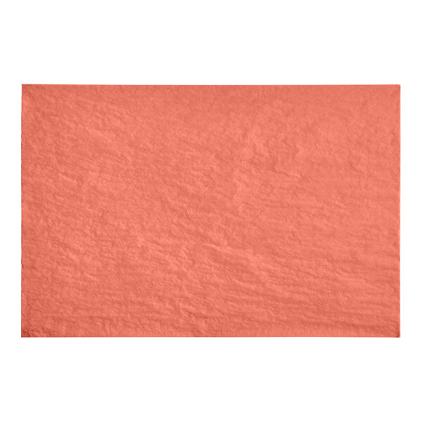 A rectangular piece of orange SatinWrap Sandstone tissue paper with black text.