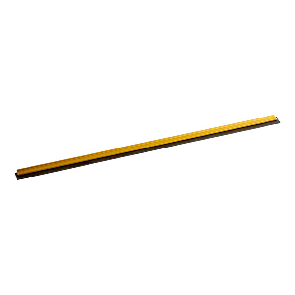A yellow and black Ettore squeegee channel with a black rubber blade.