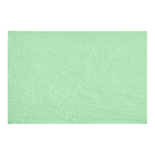 A green rectangle of SatinWrap Cool Mint tissue paper.