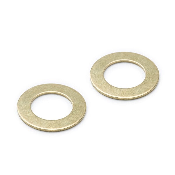 Two brass metal rings.