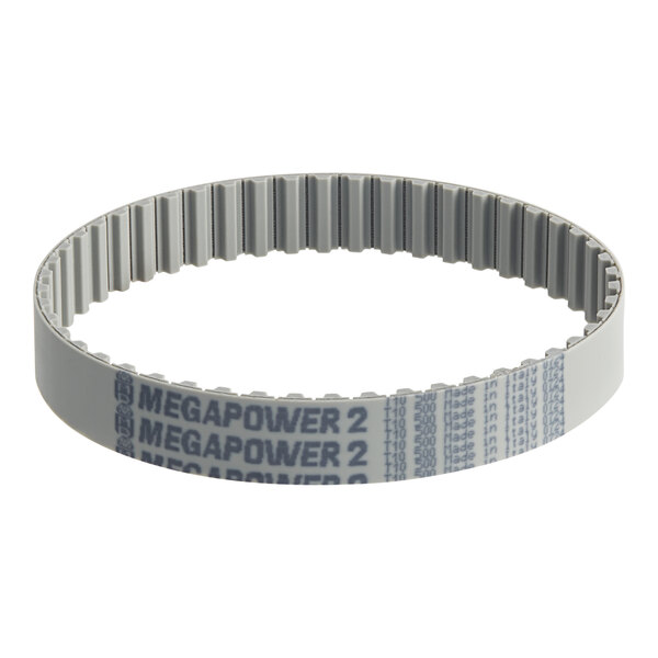 A grey toothed belt with black text that reads "Estella 348PEMBELT9" for a PEM9.