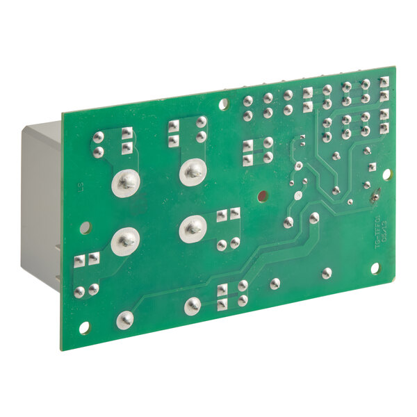 A green Estella power board with a green circuit board and silver screws.
