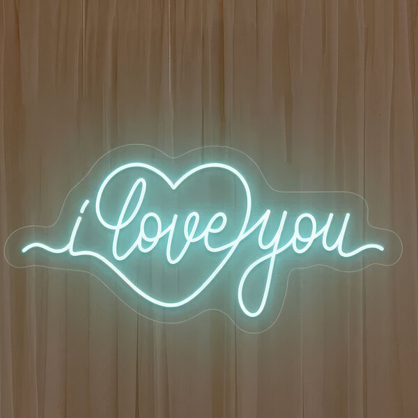 A Crazy Neon ice blue LED "I Love You" sign.