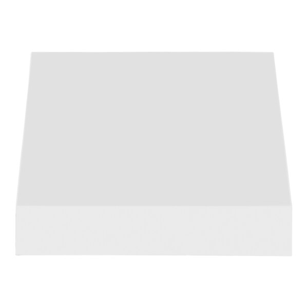 A white rectangular fabric awning with a rigid valance.