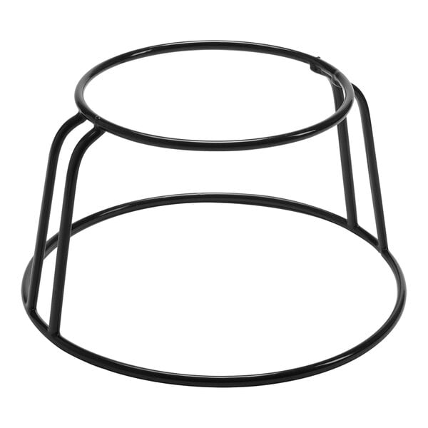 An American Metalcraft black metal frame with a round base.