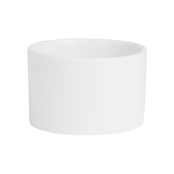 A Varick bright white cylinder shaped ramekin.