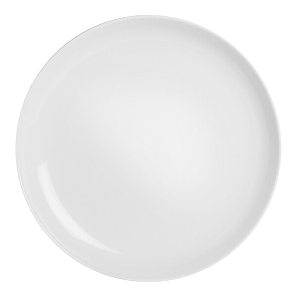 A Varick Bistro bright white porcelain plate with a white rim.