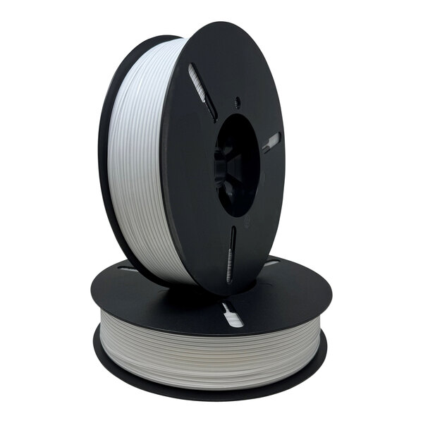 A white spool of Tach-It standard plastic twist tie ribbon.